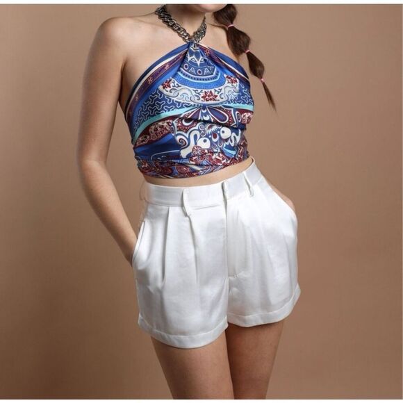 NWOT Miscreants x Revolve Pink Satin Shorts Size UK 8 US 4 - Picture 5 of 8